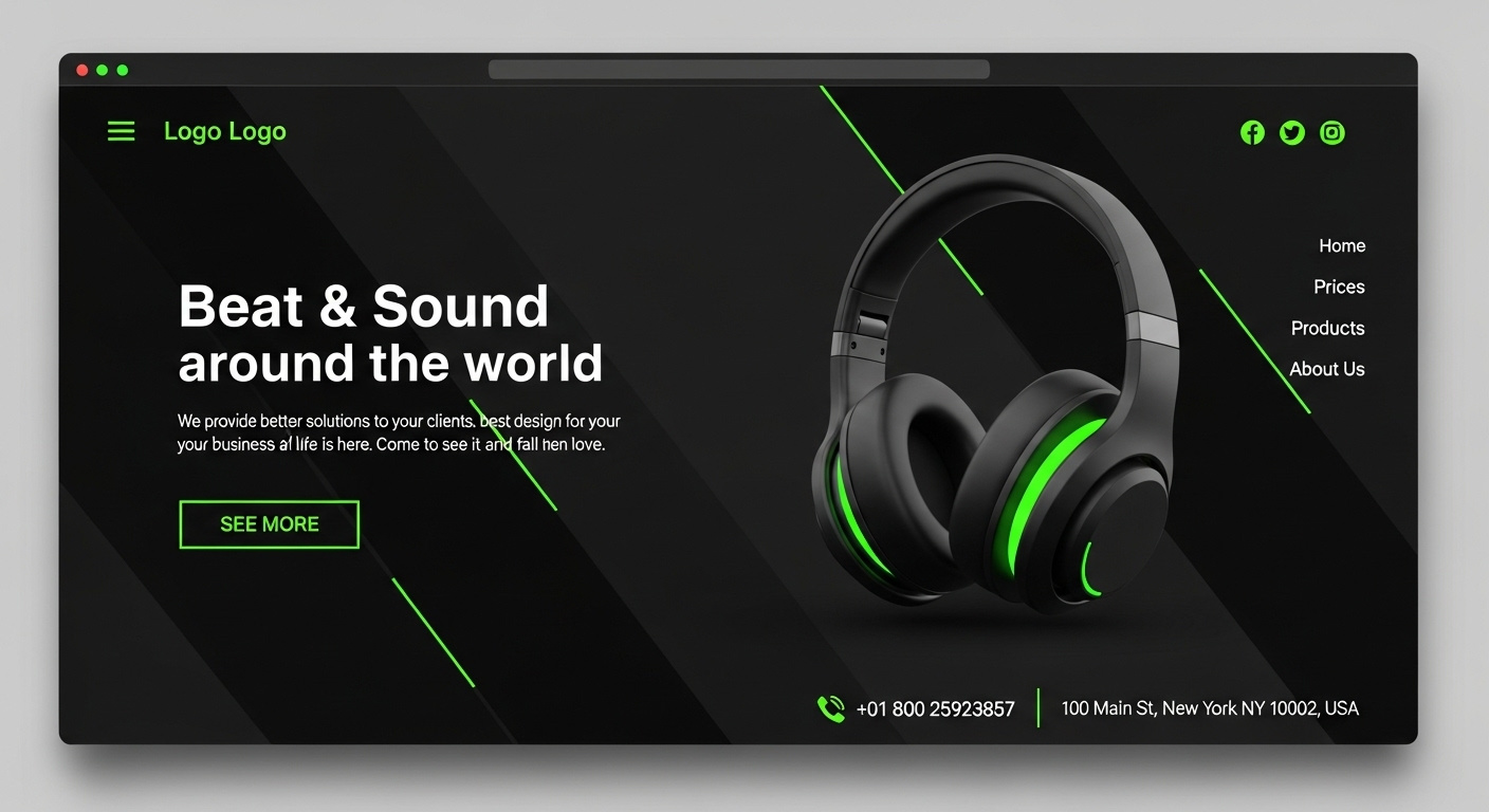 Modern Headphone Landing Page UI Design by NAYEEM AHMED on Dribbble