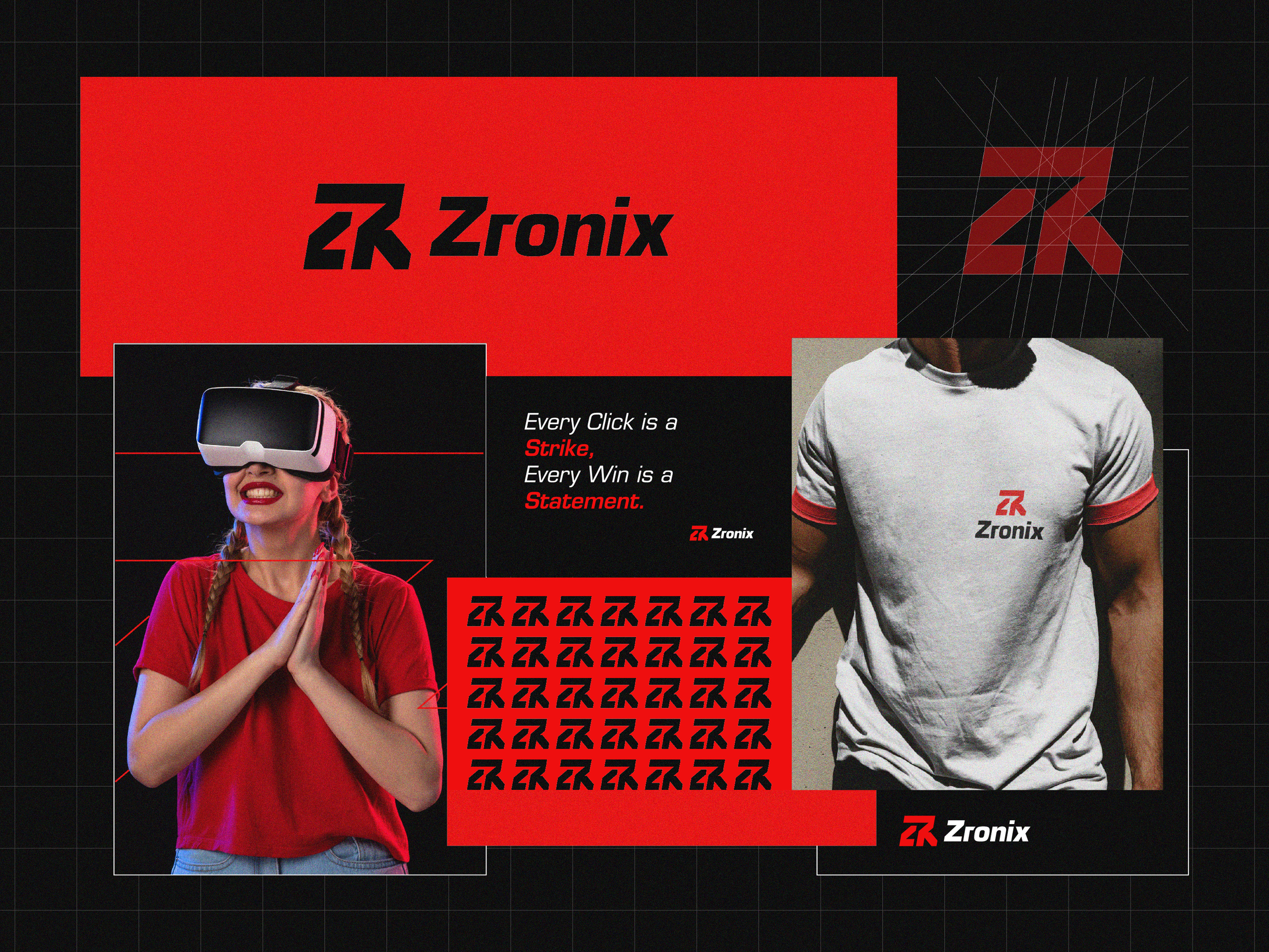 Zronix | Competitive Gaming Gear Brand Identity brand brandidentity branding console dynamic logo esports gamer gaming letter logo logo logo design logotype minimalist logo sports logo visual identity vr logo wordmark zr logo