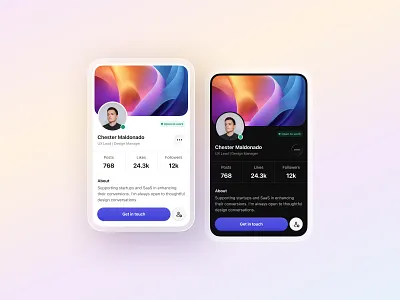 Profile Card - UI concept app design card card design card ui cta dark mode design figma minimal mobile design modern profile profile card ui ui ui design uiux user interface design