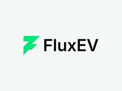 FluxEV – Electric Mobility Logo Design Concept automobile logo automotive logo branding car logo clean energy electric vehicle ev branding f logo future mobility green mobility lettermark logo logo logo design mobility brand modern branding sustainable design tech identity vehicle logo