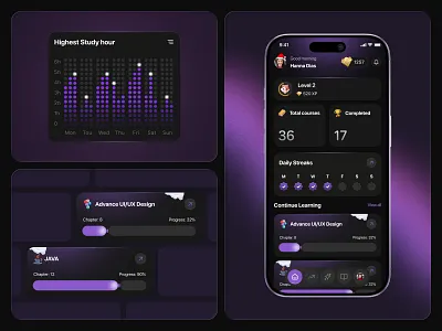 AI Gamified eLearning Mobile App UI/UX | Academix ai learning app app design app ui app ux design elearning focotik gamified education app interactive course app ios app mobile app mobile app design mobile elearning ui modern design system ui ui design ui ux design