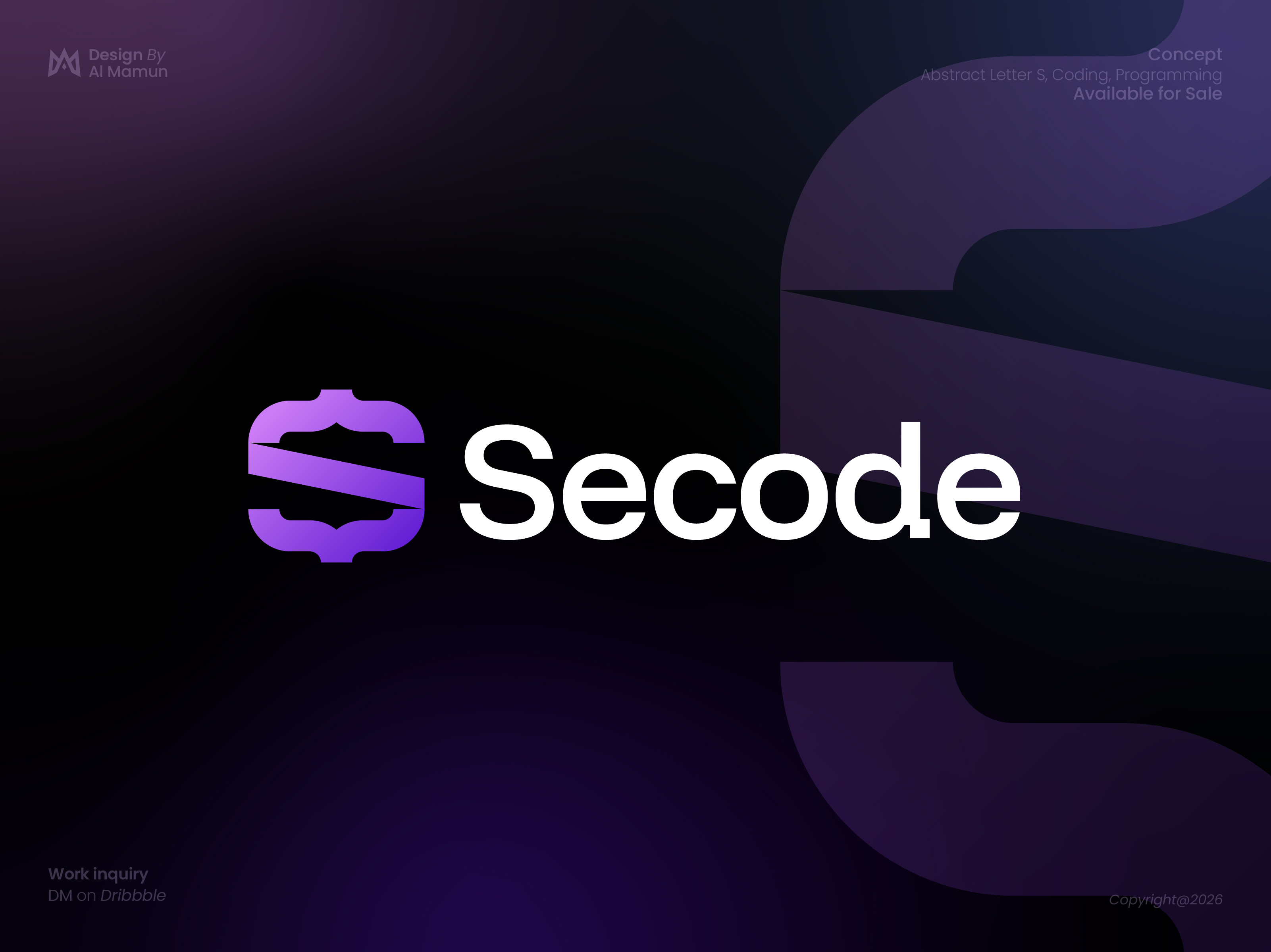 Abstract Letter S, Coding, Programming Logo abstract logo brand mark branding coding identity letter mark letter s logo logo logo design logo designer logo icon logo mark marca modern logo programming symbol timeless