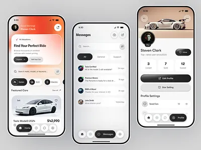 Buy & Sell Car App app design automotive b2b bike booking car car marketplace car selling car selling app marketplace app minimal mobile mobile app mobile app design mobile app designer mvp product design ui design uiux vehicle app