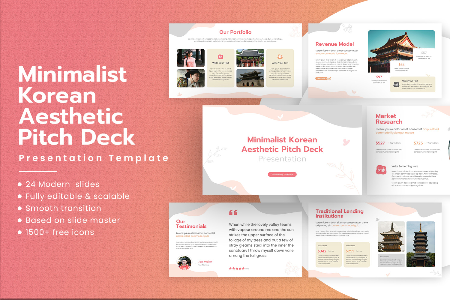 Minimalist Korean Aesthetic Pitch Deck Presentation Free aesthetic business clean deck design free investor korean layout minimalist modern pitch presentation professional simple sleek slides startup template visual
