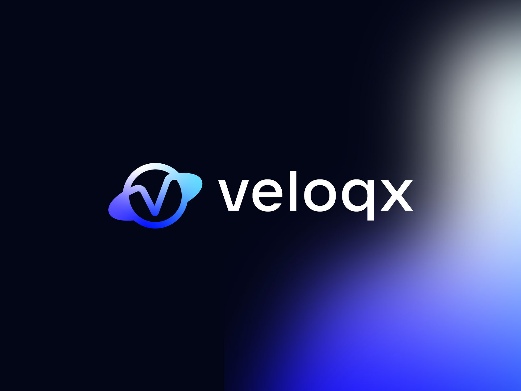 Veloqx — AI Research & Software Solutions Logo ai logo branding design graphic design illustration logo minimal minimalist logo modern logo simple software solutions logo