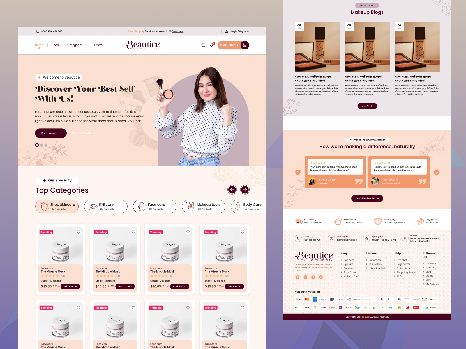 Example of Ecommerce Website Mobile App Design 