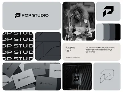 POP STUDIO — Music Brand Identity branding design graphic design illustration logo modern logo tech logo ui vector