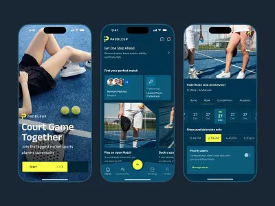 Padel Sports App UI Design app app design clean ui ux inspiration illustrated mobile app ui login screen mobile design mobile mobile app design mobile app ui mobile ux inspiration modern onboarding screen design padel tournament app concept professional mobile app design sports app design sports app ui design sports match tracking app ui sports mobile app interface user experience