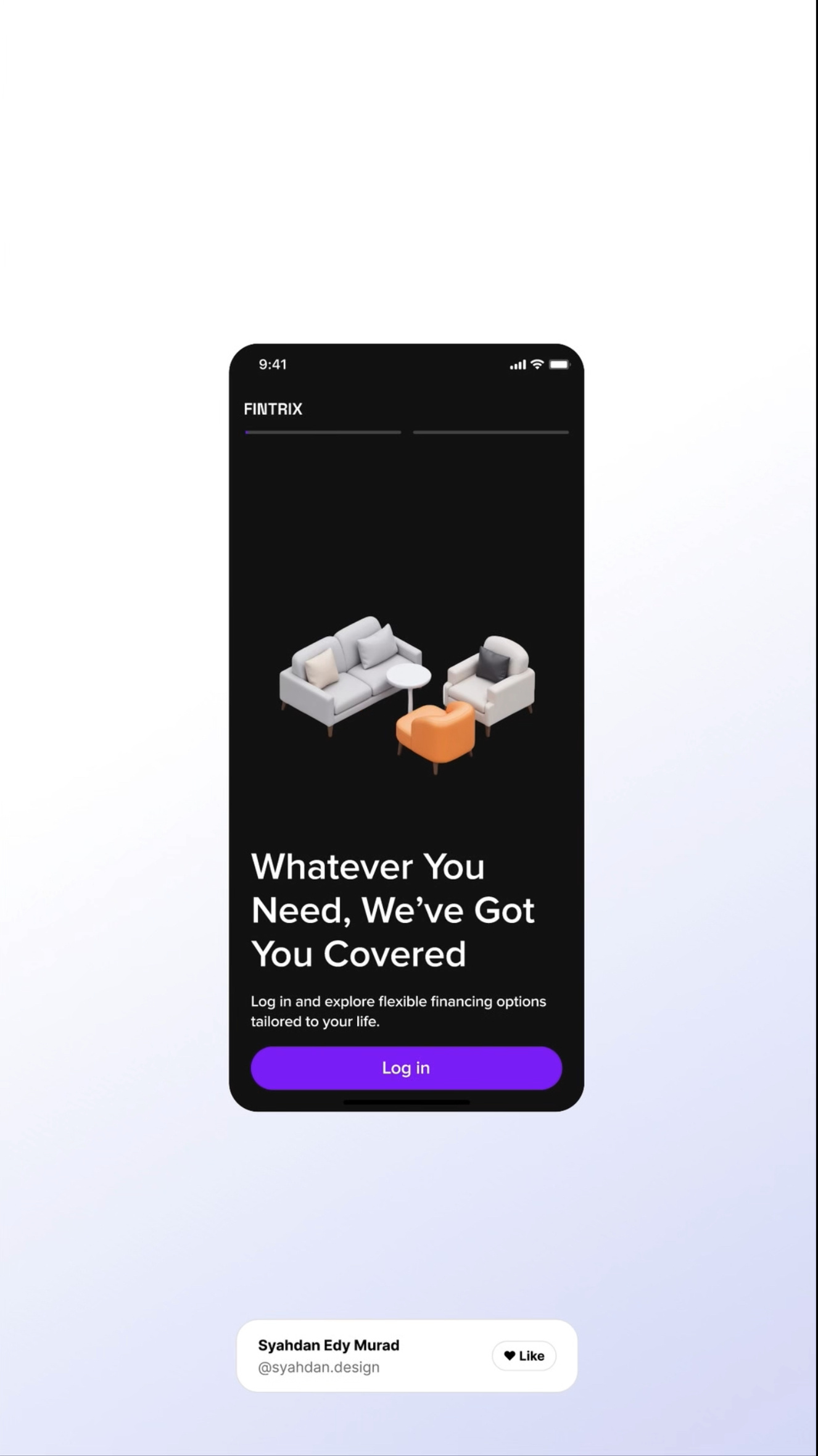 Financing Mobile App - Onboarding animation design figma finance interactions onboarding syahdan ui user interface ux visual design