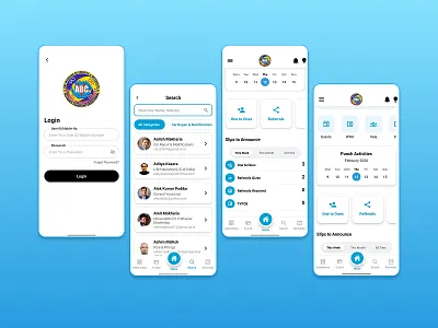 Business Networking Mobile App app branding design typography ui ux
