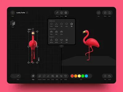 3D Design Tool UI — Product Interface 3d app app ui creative tools design agency design system digital product figma design interface design product design product ui saas design startup design tech design ui ux design ux research visual design web app