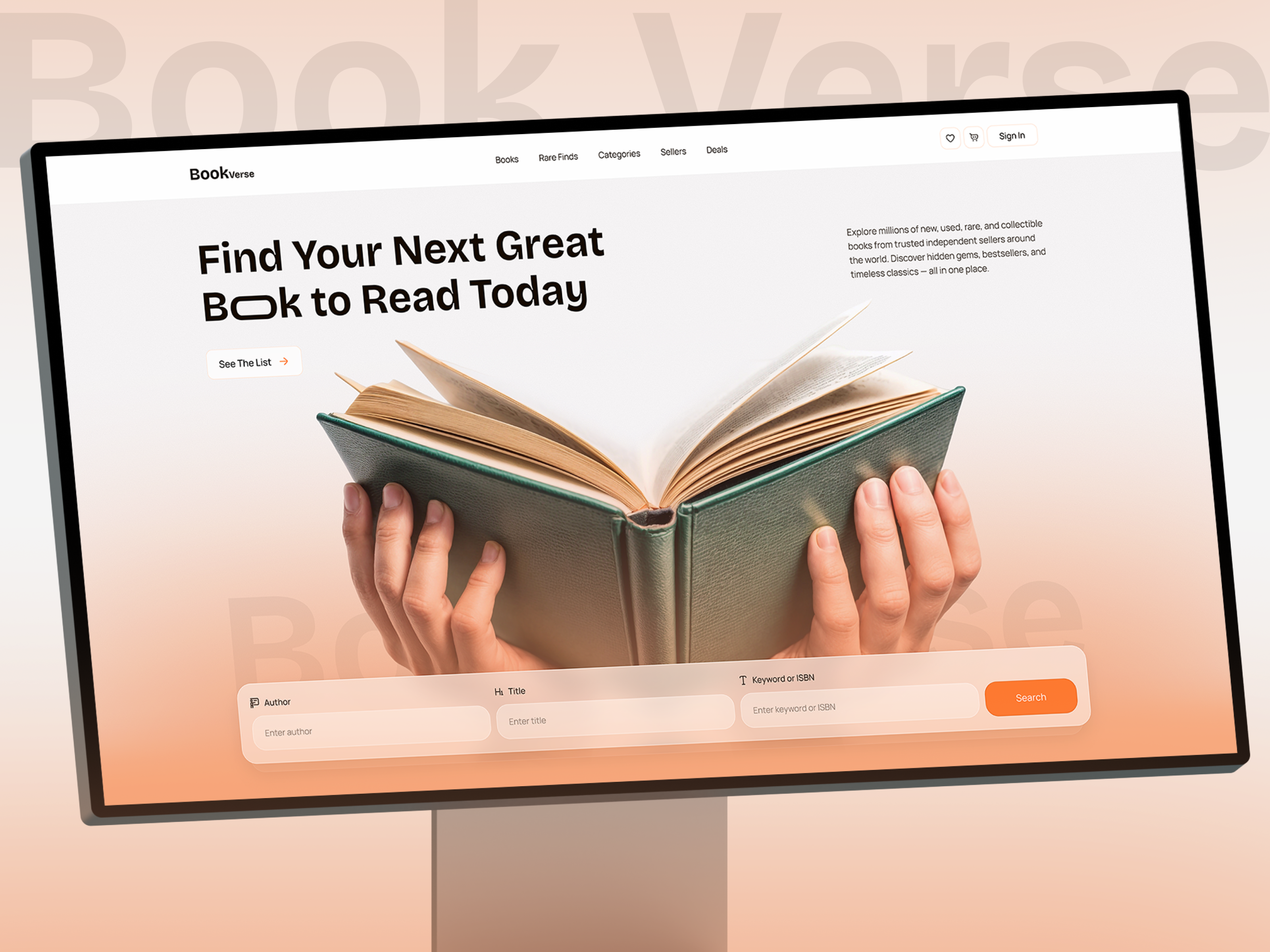 Book Marketplace Website — Online Bookstore & E-commerce UI bookstore design e commerce website ecommerce ecommerce website marketplace online bookstore product saas searchui shop startup ui web website