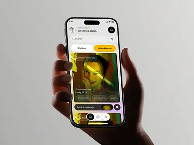 Modern Dating Mobile App app app design dark mode dating app dating app design dating mobile app dating platform design matchmaking app mobile mobile app mobile app design mobile chat app modern dating relationship app social app social dating app