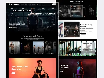 FitJourney Turning Traffic Into Fitness Sign-Ups ai website bricks builder design contentful website cybersecurity website dark mode ui figma landing page figma website design fluid typography jamstack landing page landing page ui magento storefront design mailchimp integration minimalist landing page mobile first design react landing page developer security hardening website designer website homepage website redesign website ui ux