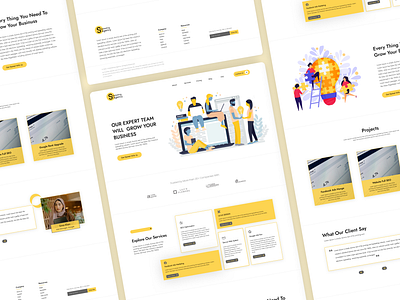 Social Media Marketing Agency's Landing Page design 3d animation app art branding design flat graphic design icon illustration illustrator logo minimal motion graphics typography ui ux vector web website