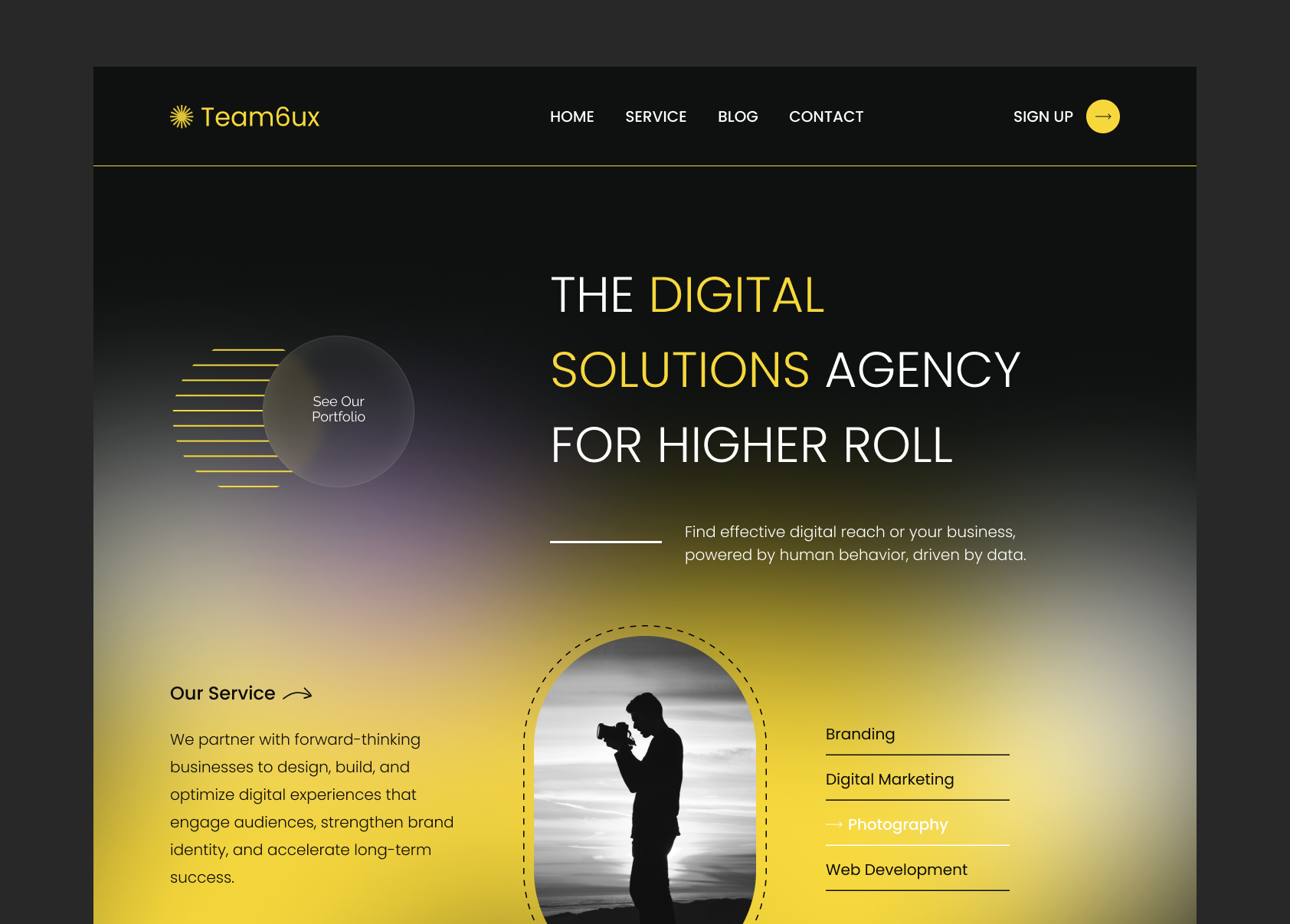 Digital Agency Landing Page agency website animation branding creative design dark design digital agency graphic design landing page design minimal design minimal website minimallist motion graphics portfolio website saas saas design ui user experience ux design web design