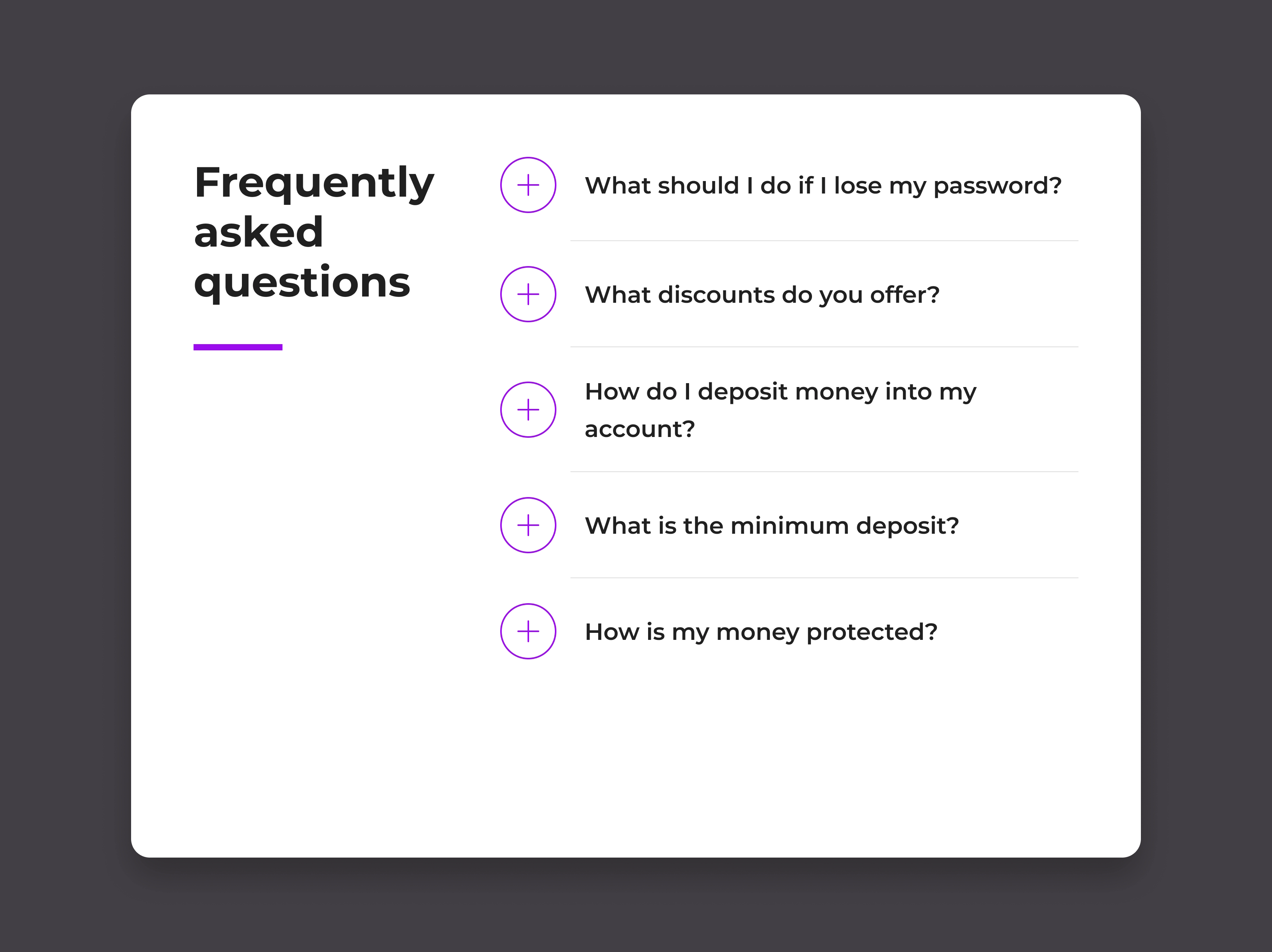 Daily UI Challenge 092 - FAQ