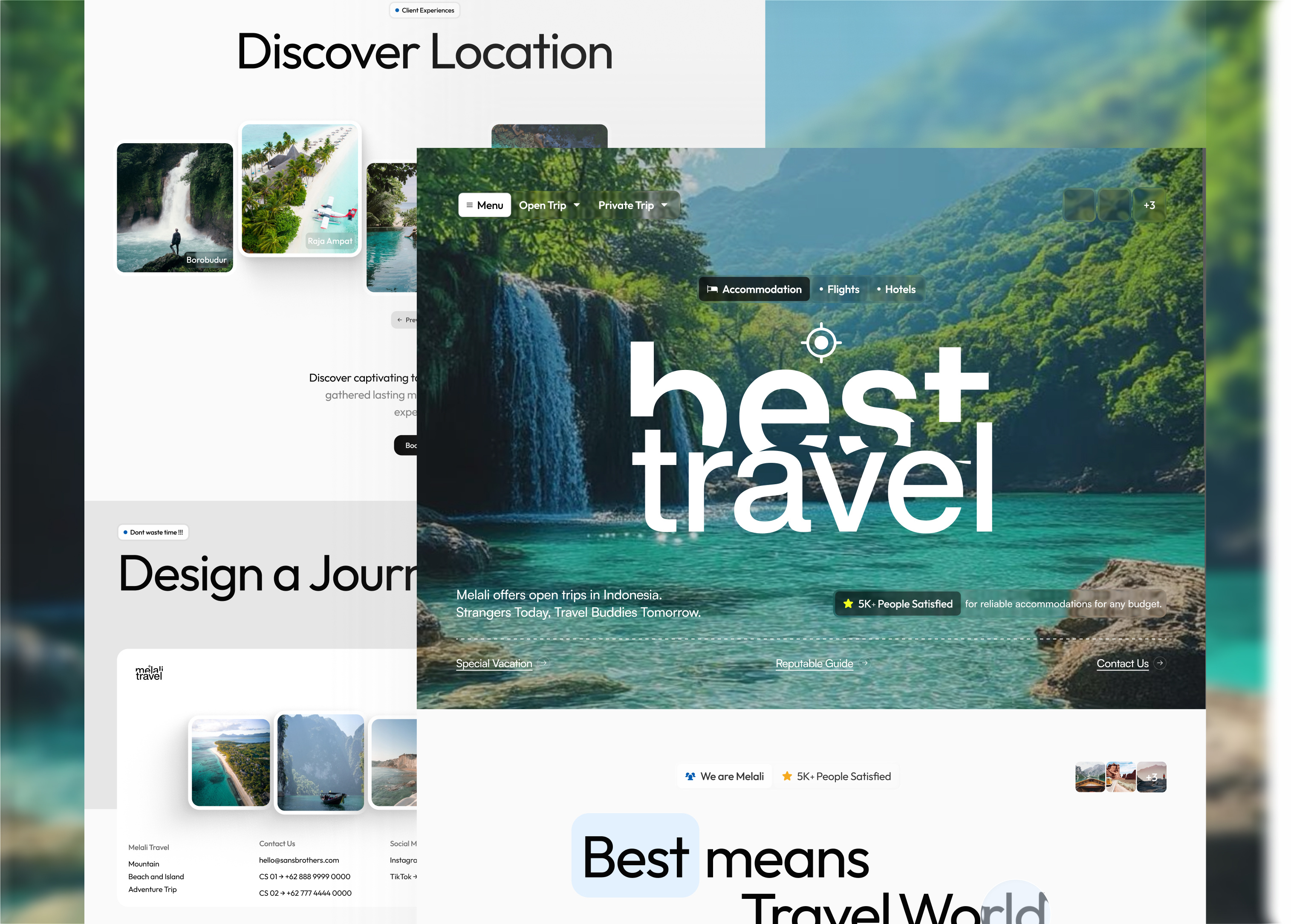 Example of Travel Tourism Agency Website Design