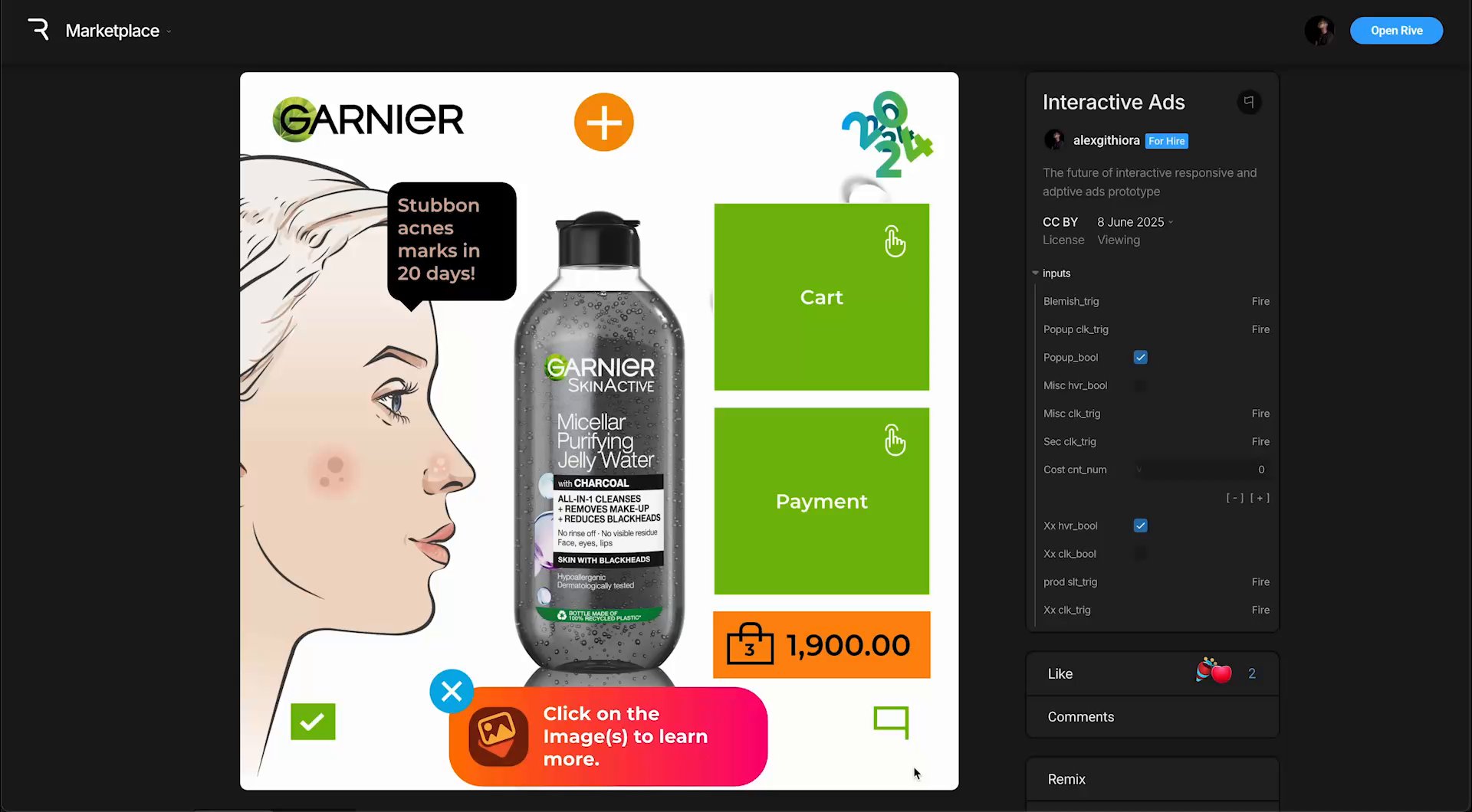 Example of Gamified Google App Ads Made In Rive