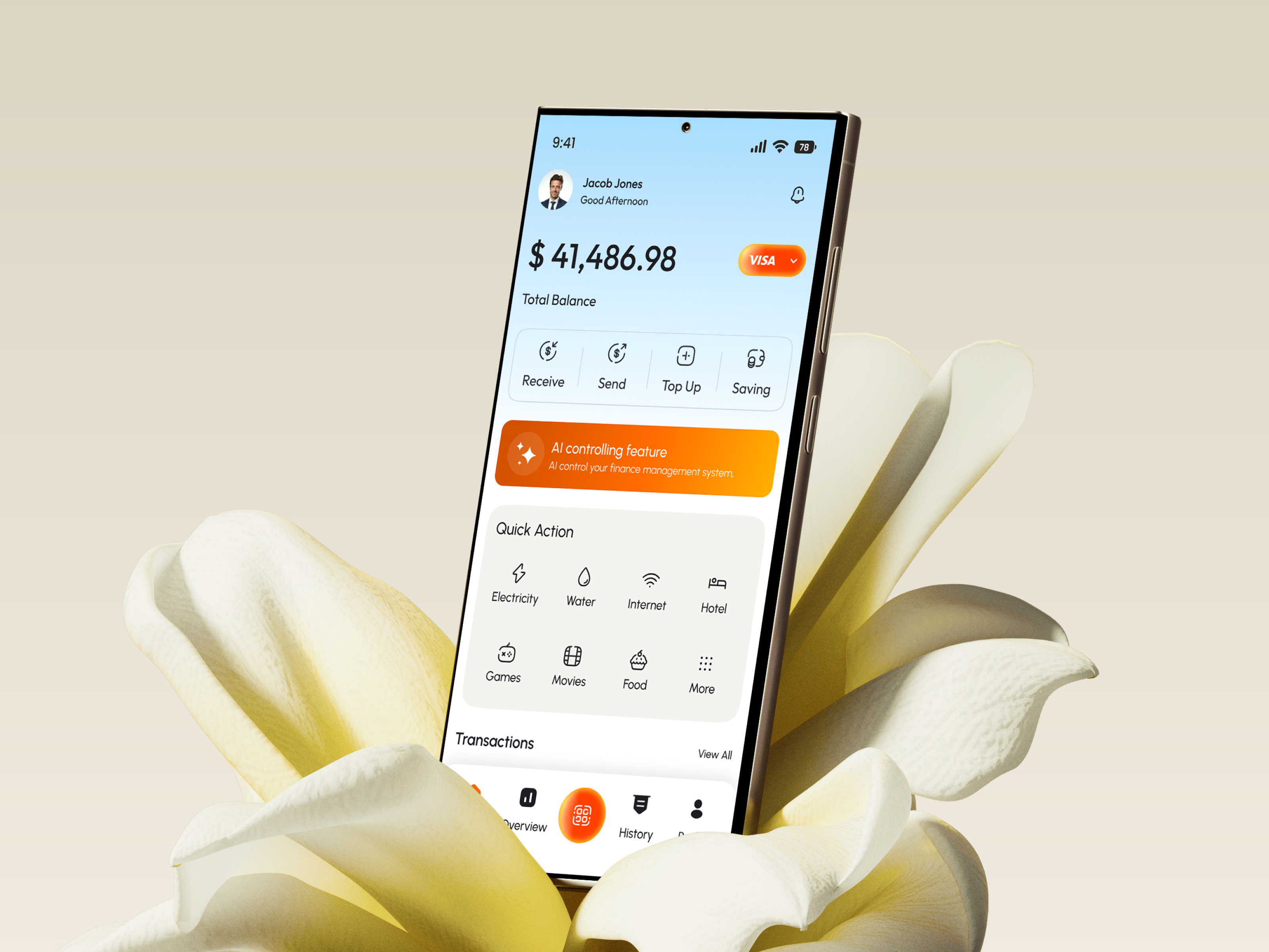 AI - Finance management mobile app UI/UX ai finance app banking budget app figma financial app financial dashboard fintech ui ios app mobile app money management smart finance