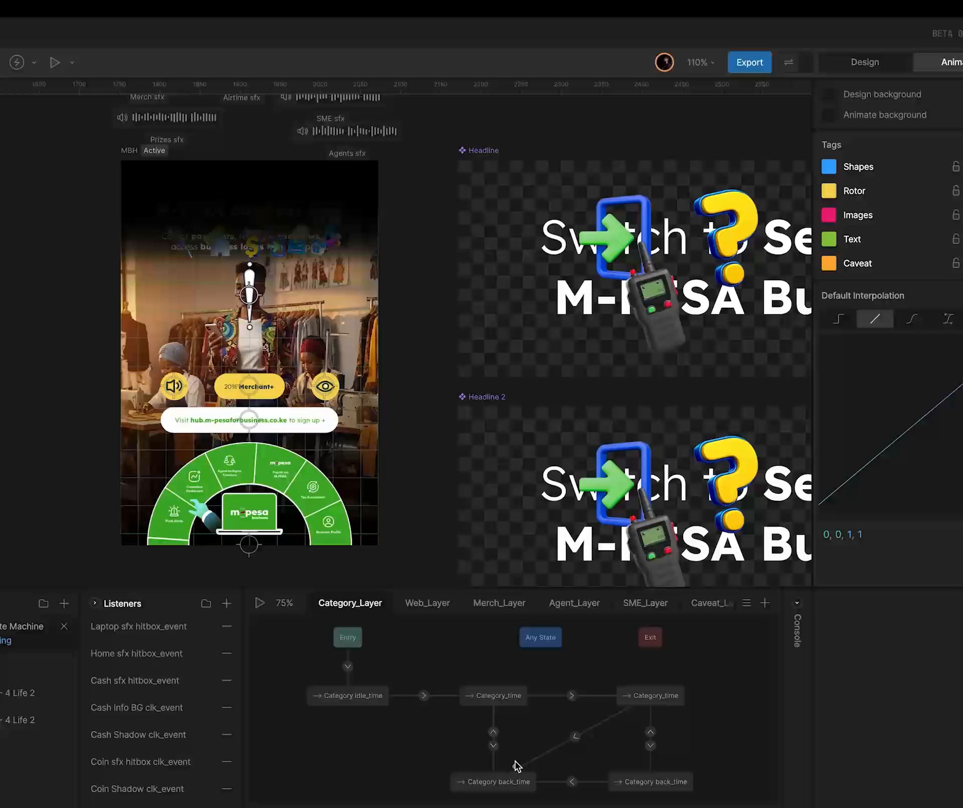 Example of Gamified Google App Ads Made In Rive
