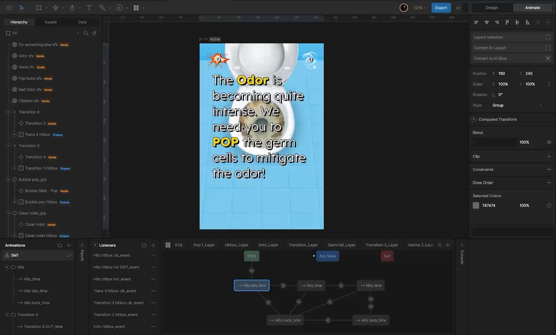 Example of Gamified Google App Ads Made In Rive