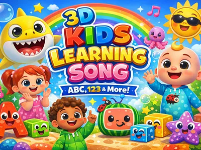 Kids learning video | 3D nursery rhyme animation 3d cartoon kids video 3d kids animation abc learning song kids learning video kids youtube animation phonics song for kids