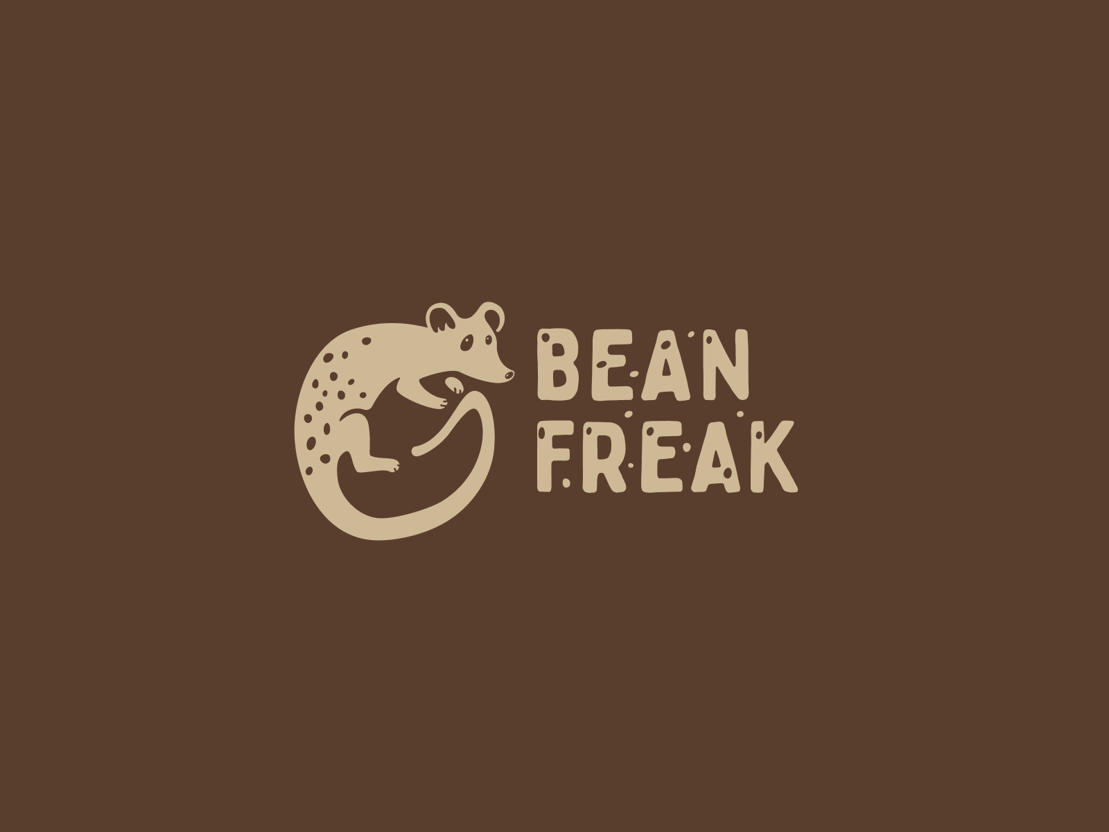 Bean Freak brand coffee cute design illustration logo luwak vector