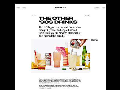 Punch Drunk | Cocktail Blog Homepage branding design graphic design ui