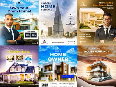 Real Estate Social Media Post Design ad creative company graphic design house meta ads post design realestate social media post