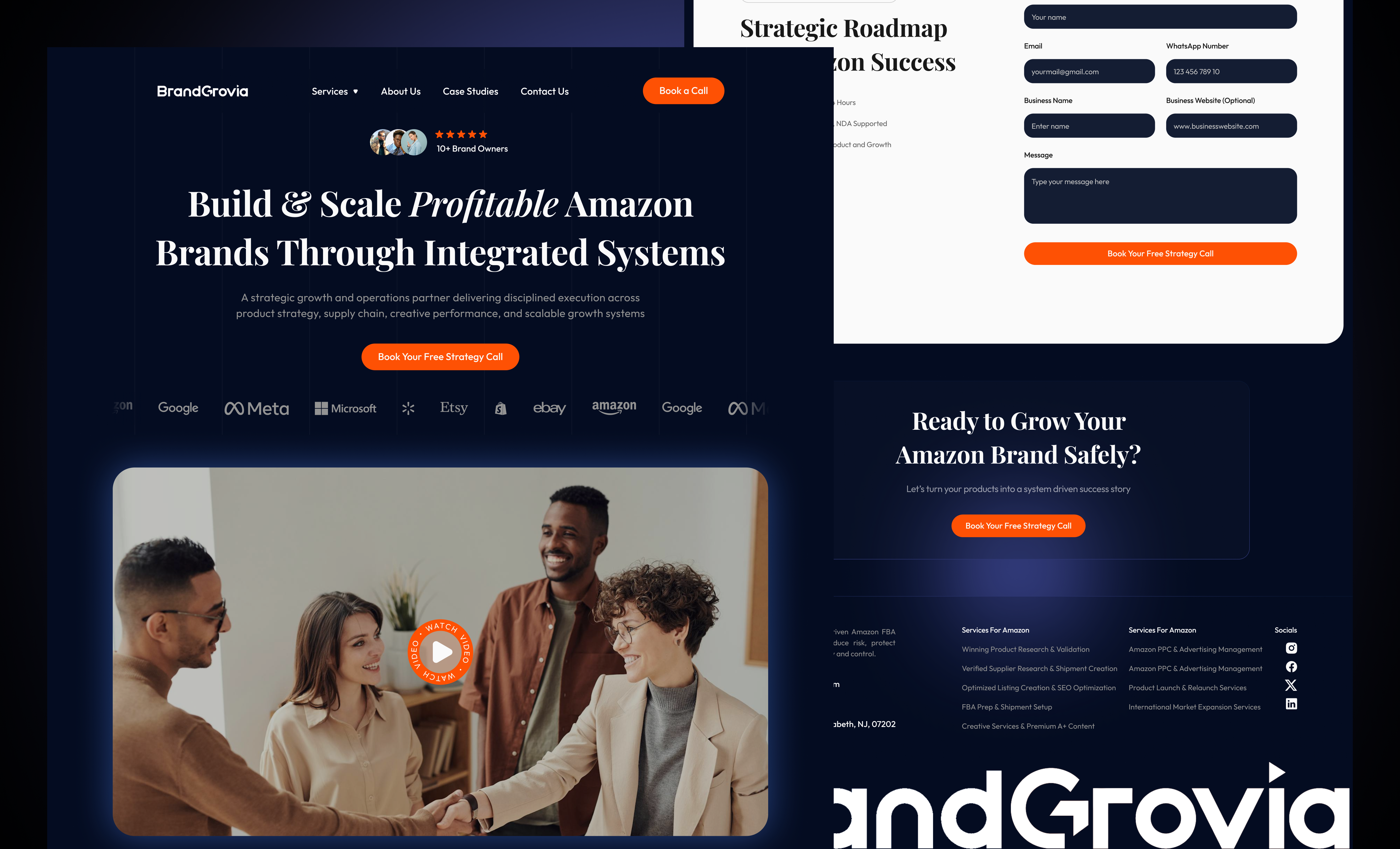 (LIVE) BrandGrovia.Com - Amazon Growth Agency Website branding design dribbble ecommerce figma figma designer graphic design illustration logo responsive ui ui ux uix vector web web design
