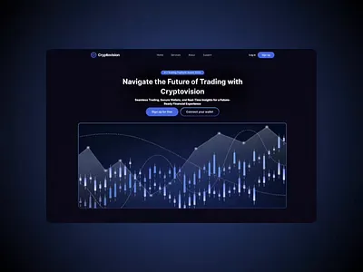 Crypto Investments - Landing Page crypto landing crypto ui dark ui design of website figma fintech landing landing page modern ui product design ui ux web design website design