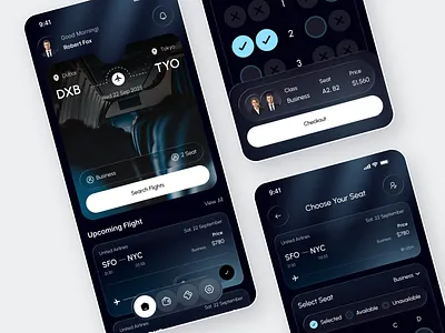 Flight Booking App Design airline app airline booking app concept booking booking app figma design fintech app flight app concept flight booking app flight search flight tickets glassmorphism journey planner mobile modern ui travel app travel assistant travel booking travel mobile app trip management