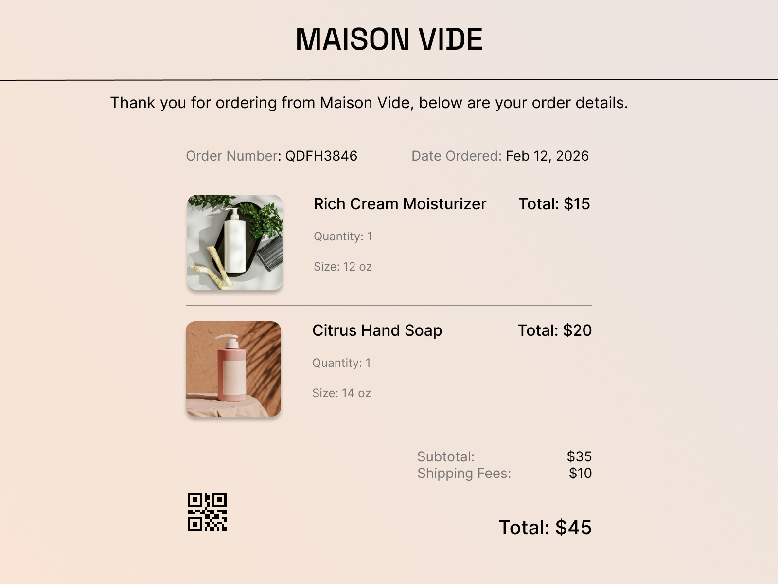 Daily UI 17: Email Receipt
