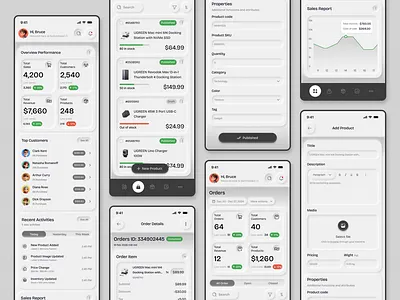 SwitchBoard | Mobile App Design🛍️ admin analytics app branding clean crm dashboard data design ecommerce management mobile retro service skeumorphic suarasa tracking ui ui design