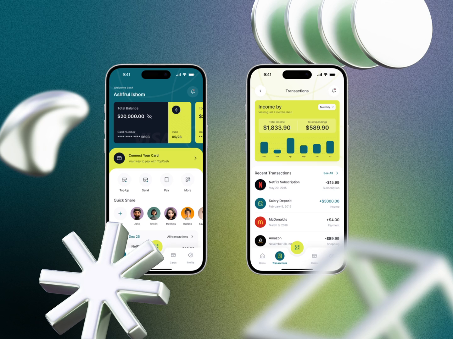 Example of NexoWallet Fintech UI UX Design