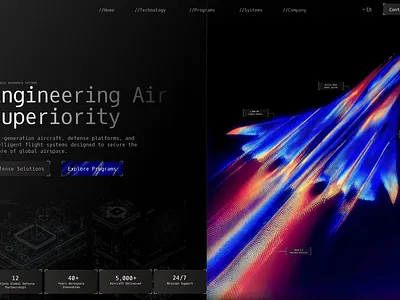 hero section for a aviation jet company aviation hero section jet landing page ui