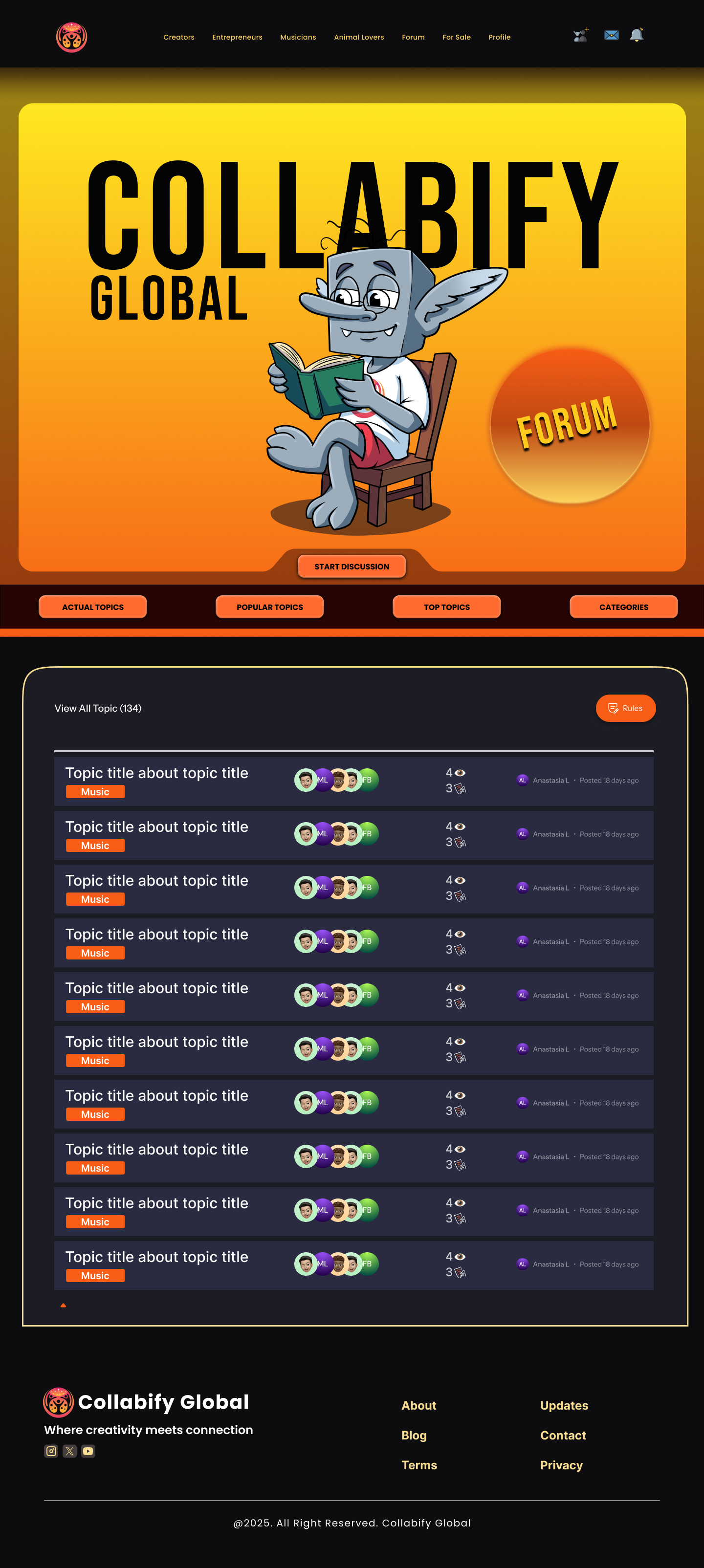Collabify Global - UI/UX Redesign figma redesign social ui user experience user interface ux web