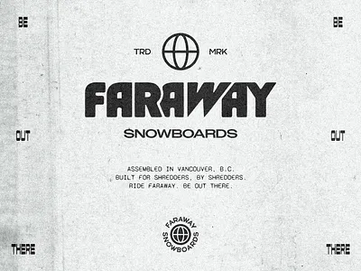 Faraway Snowboards 90s badge badge design brand design branding design graphic design icon logo snowboard vintage