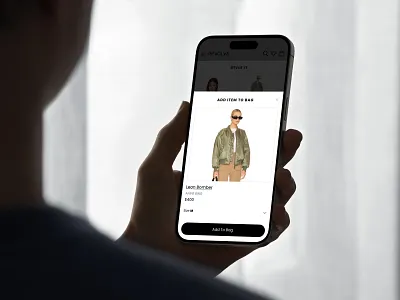 Mobile E-Commerce Add Item to Bag mobile ux ui