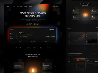 Gena AI — Intelligent Agent Website ai ai website artificial intelligence darkmode dashboard product design saas saas design saas web saas web design ui ui design ux web web design website