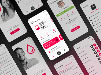 Blood Donation App UI for iOS Devices | Made with Figma app design app flow blood donation blood donation app branding design figma illustration ios app ios app design iphone app design mobile app design ui ui and ux uidesign user experience user experience design user interface user interface design ux