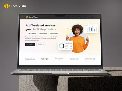Tech Vista – Where IT Meets Simplicity & Scale aorc app branding graphic design logo typography ui website