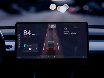 HMI Automotive Design ai auto automotive car car dashboard car hmi cluster dashboard electric vehicle ev ev design hmi map motors navigation speedometer sportcar tesla vehicle