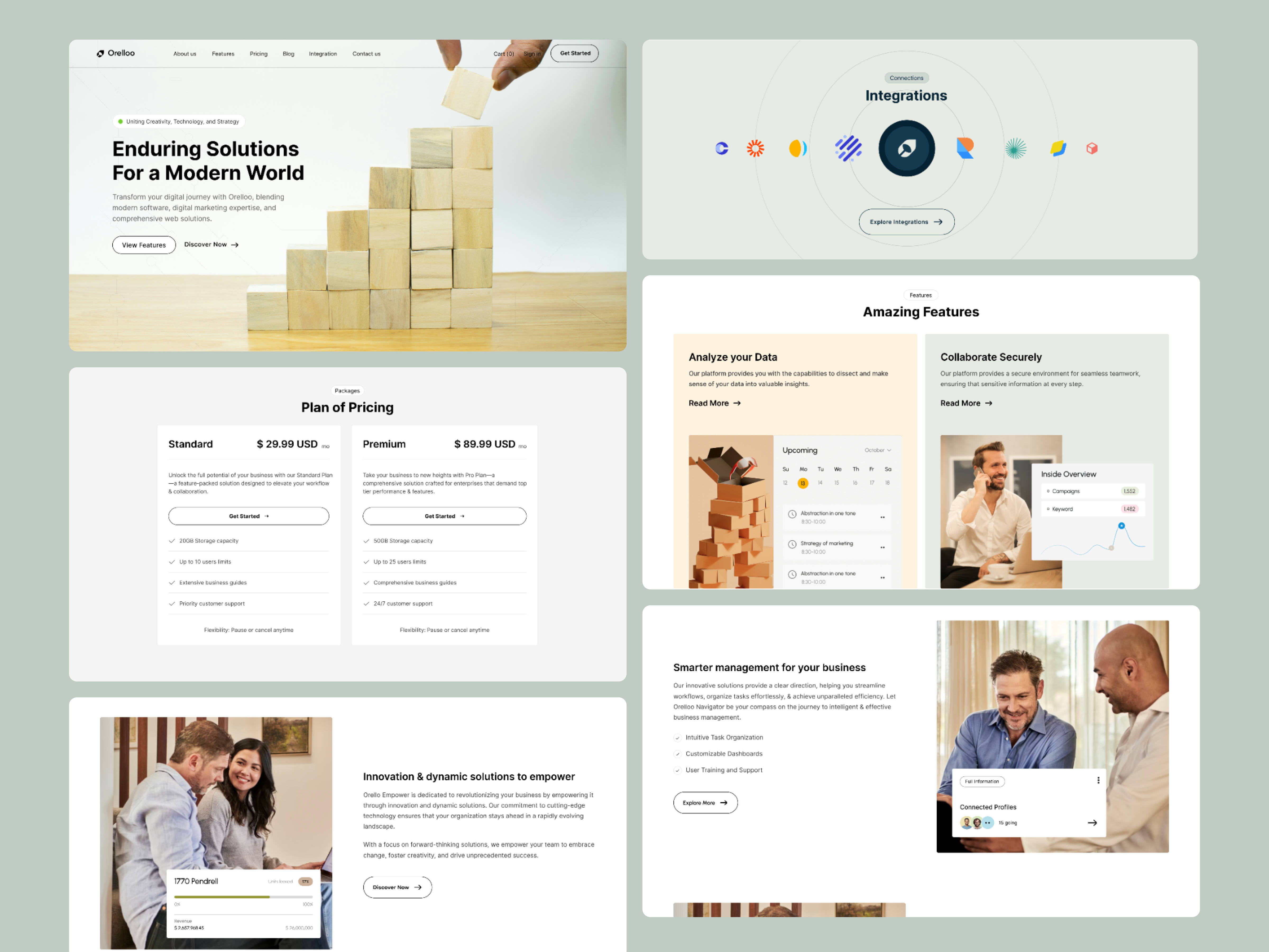 Example of Landing Page UI UX Design
