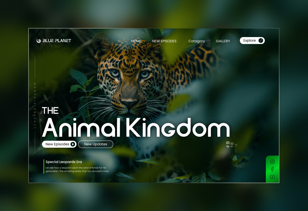 Animal Documentary Website landing page Concept! animal animation branding coollandingpage documentary landingpage ui ux webdesign websitedesign