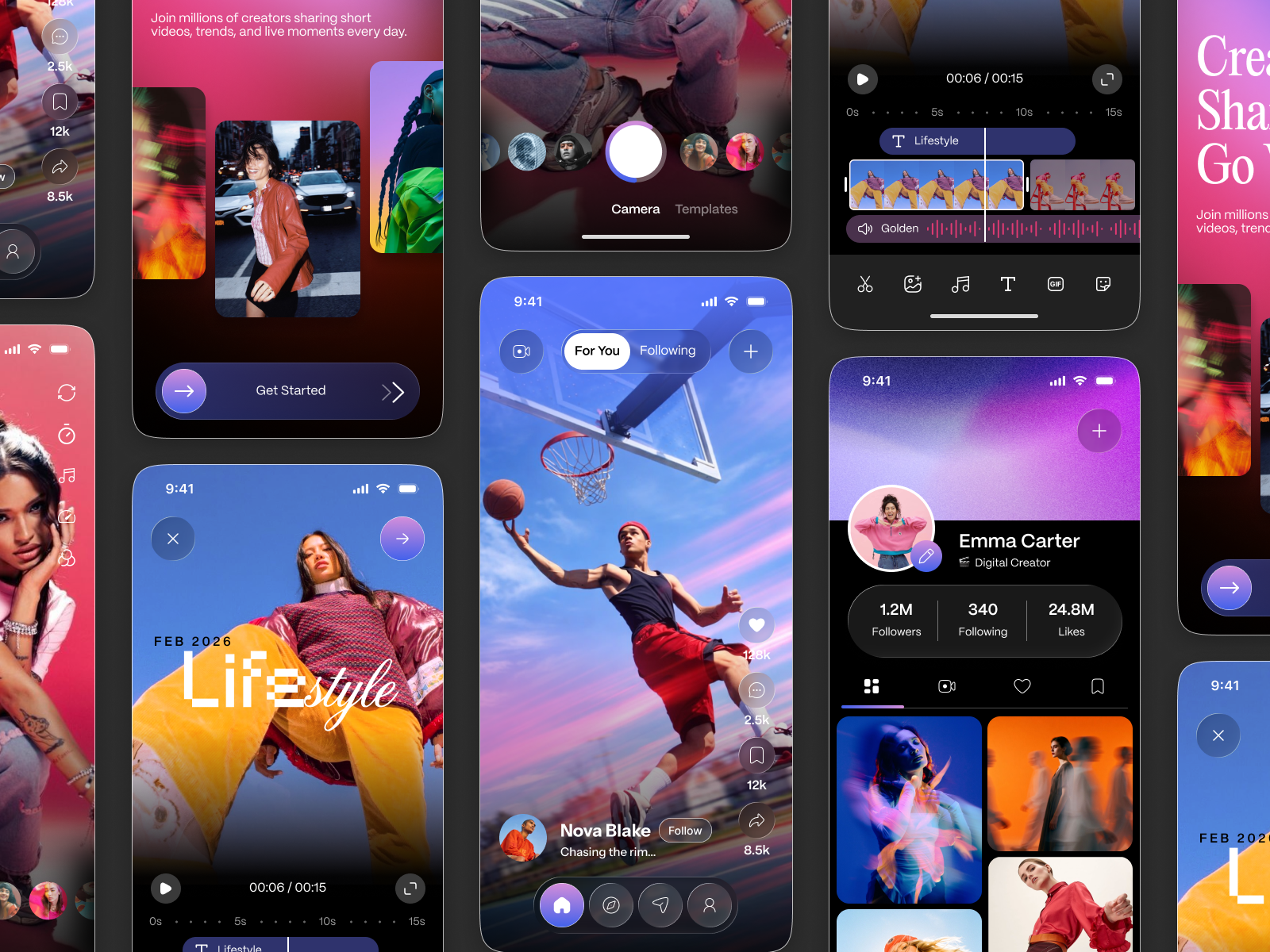 Social Media App - Create, Share & Go Viral app interaction design blogger creator app feed design media social mobile app mobile app design mobile friendly design mobile social app reels shorts socia media template social app social app design social feed design social media app social media app design social network socializing socialmedia