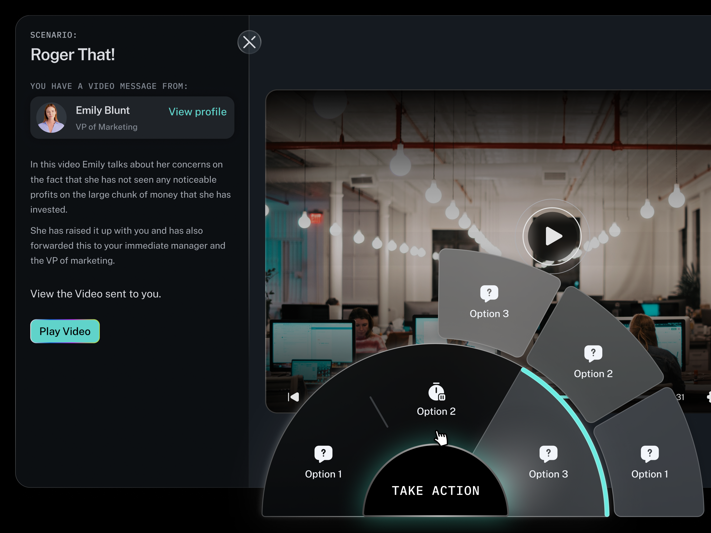 Example of Enterprise Learning UX – Scenario-Based Training for Cymorg
