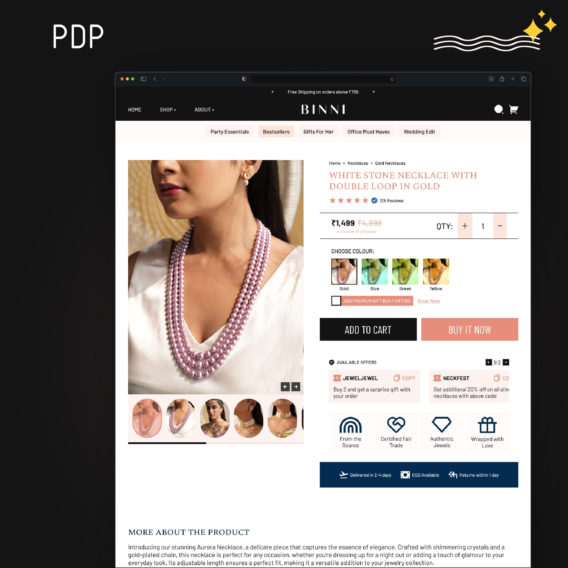 Example of E Commerce UI Design 