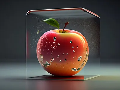 Too Cool to Be Eaten – A Sassy Apple Motion 🍎 3d apple animation character animation glassy motion graphics ui ui ux video editing